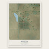 Wales, North Dakota map print, the full design