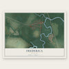 Frederica, Delaware map print, the full design
