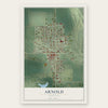 Arnold, Nebraska map print, the full design