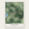 Doylestown, Wisconsin map print, the full design