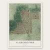 La Grange Park, Illinois map print, the full design