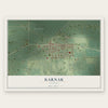 Karnak, Illinois map print, the full design