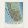 Indian Harbour Beach, Florida map print, the full design