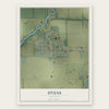 Dyess, Arkansas map print, the full design
