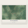 Scottsburg, Virginia map print, the full design