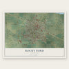 Rocky Ford, Colorado map print, the full design