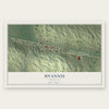 Hyannis, Nebraska map print, the full design