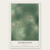 Flemington, Georgia map print, the full design