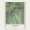 Danbury, Nebraska map print, the full design