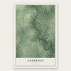 Anderson, Alabama map print, the full design