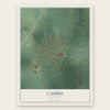 Caddo, Oklahoma map print, the full design