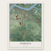 Florence, New Jersey map print, the full design