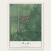 Crane, Indiana map print, the full design