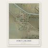 Fort Laramie, Wyoming map print, the full design