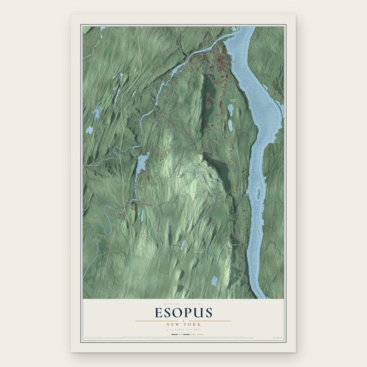 Esopus, New York map print, the full design