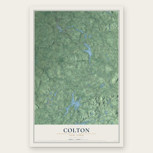 Colton, New York map print, the full design