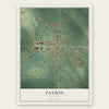 Payson, Illinois map print, the full design