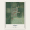 Venedy, Illinois map print, the full design