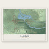 Carlton, Minnesota map print, the full design