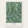 Andes, New York map print, the full design