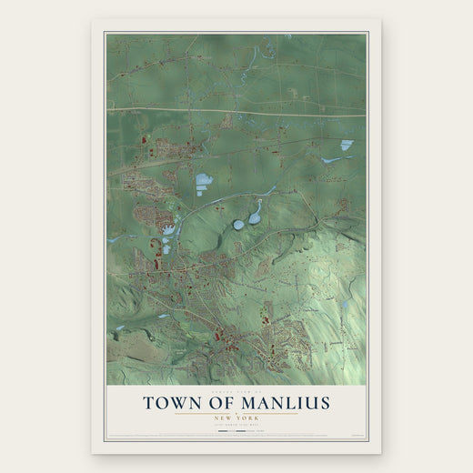 Town of Manlius, New York map print, the full design