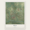 Hico, Texas map print, the full design