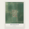 Buckingham, Illinois map print, the full design
