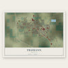 Trumann, Arkansas map print, the full design