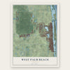 West Palm Beach, Florida map print, the full design