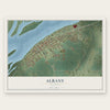 Albany, Illinois map print, the full design