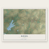 Riesel, Texas map print, the full design