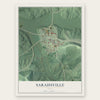 Sarahsville, Ohio map print, the full design