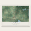 Staples, Minnesota map print, the full design