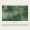 Linden, North Carolina map print, the full design
