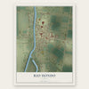 Rio Hondo, Texas map print, the full design