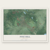 Pine Hill, New Jersey map print, the full design