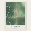 Kettle River, Minnesota map print, the full design