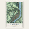 Martins Ferry, Ohio map print, the full design