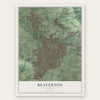 Beaverton, Oregon map print, the full design