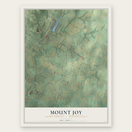 Mount Joy, Adams County, Pennsylvania map print, the full design