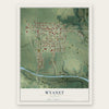 Wyanet, Illinois map print, the full design