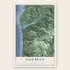 Gold Beach, Oregon map print, the full design