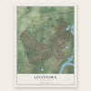 Levittown, Pennsylvania map print, the full design