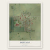 Buffalo, Illinois map print, the full design