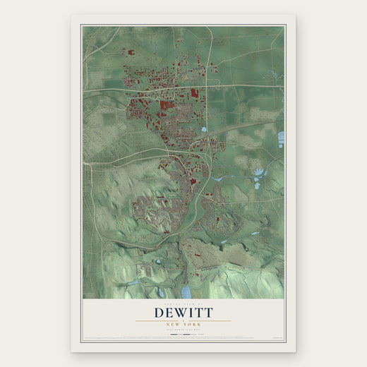 DeWitt, New York map print, the full design