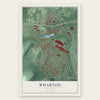 Wharton, New Jersey map print, the full design