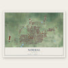 Normal, Illinois map print, the full design