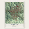 Jeannette, Pennsylvania map print, the full design