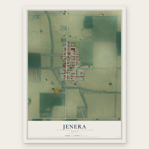Jenera, Ohio map print, the full design