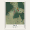 Lasker, North Carolina map print, the full design